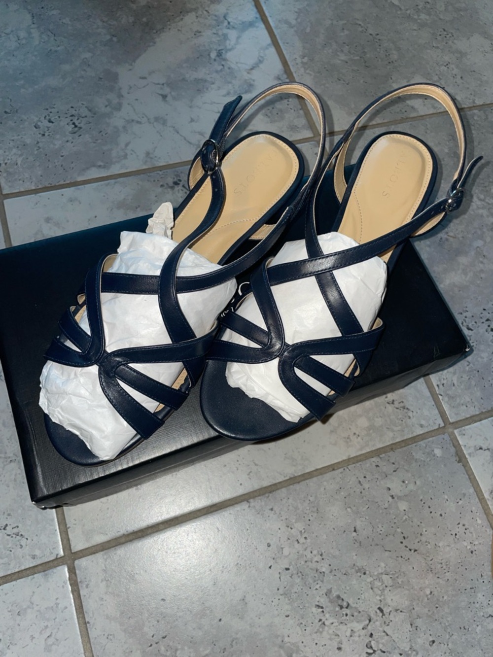 Talbots Indigo Blue Capri Strappy